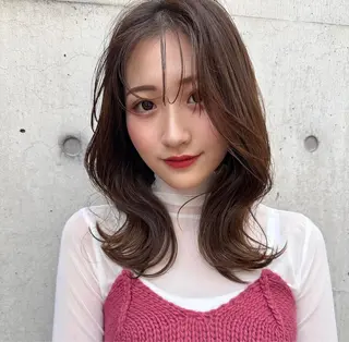 ミディアム カラー ヘアアレンジ レイヤー/艶髪 🇰🇷Ryotaのヘアスタイル
