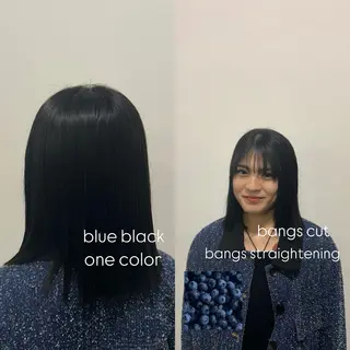 セミロング カラー 松井 詩織のヘアスタイル