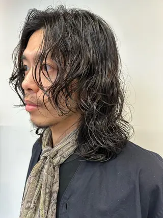 パーマ メンズ sho メンズカット　パーマのヘアスタイル