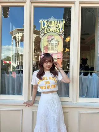 セミロング 韓国ヘア/レイヤー/ 顔まわり足立遥奈のヘアスタイル