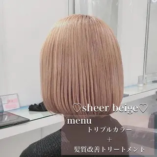 ショート カラー ヘアアレンジ 透明感ラベンダー💗 SHOのヘアスタイル