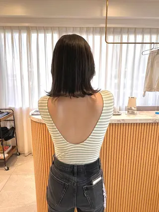 ミディアム カラー 🫧艶髪/透明感色 🫧河原町💛MOEのヘアスタイル