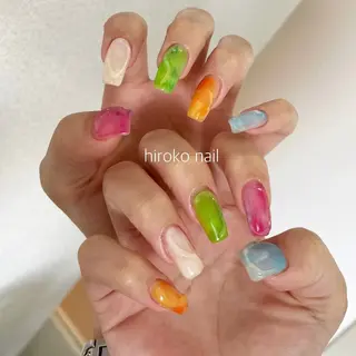 ロング ネイル hiroko nailのネイルデザイン