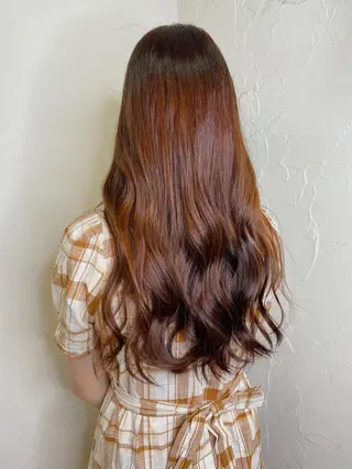 ロング カラー 久力琴音''透明感 カラー''アレンジのヘアスタイル