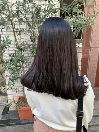 セミロング カラー ヘアアレンジ 🫧透明感カラー/ ボブ/小笠原汐海🪽のヘアスタイル