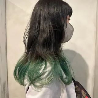 ロング カラー Aust hair Stella新宿所属・Yuki☺︎パーマ レイヤーカットのヘアスタイル