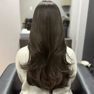 ロング カラー ブリーチなしカラー I 髪質改善Ⅰたつやのヘアスタイル