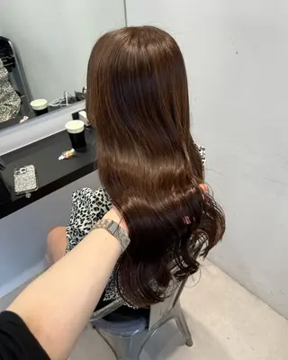 セミロング カラー SALOWIN横浜所属・𓍯韓国style/ 髪質改善𓍯中村和希のヘアスタイル