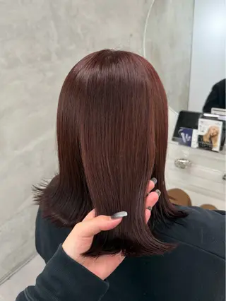 ミディアム カラー yuuna ✮ レイヤーカットのヘアスタイル