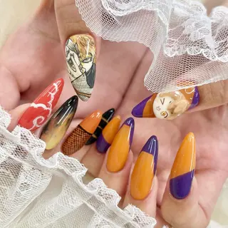 ロング ネイル 池袋痛ネイル Nok. 渡辺のネイルデザイン