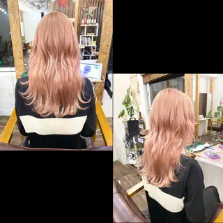 セミロング カラー ✯カラー&編み込み エクステ✯池田智博✯のヘアスタイル