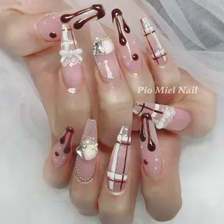 ネイル momo 長さだしのネイルデザイン