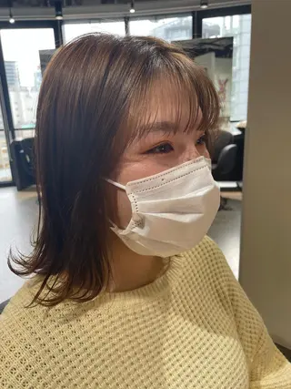 ミディアム One By The Ect所属・ショート/脱白髪染め ☆宇﨑悠実のヘアスタイル