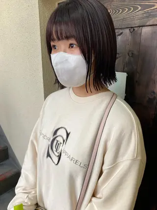 ショート カラー パーマ ヘアアレンジ メンズ キッズ ネイル マツエク・マツパ アイブロウ 広島/ボブ/レイヤー 🌿‬wakabaのヘアスタイル