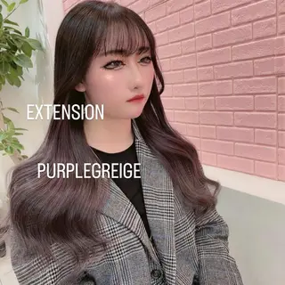 ロング カラー エクステ🩵ブリーチ 韓国ヘア🩵KAEのヘアスタイル