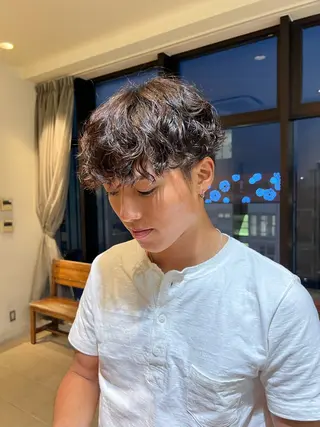 パーマ メンズ 森川 好羽のヘアスタイル