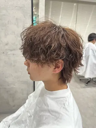 ショート パーマ メンズ ユウ🪄 パーマ指名No1のヘアスタイル