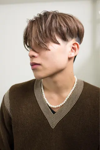 ミディアム カラー メンズ 千葉 慎也のヘアスタイル