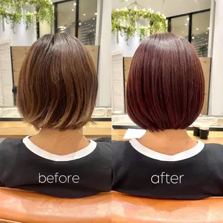 カラー かわいいを＋🎀☘️ 上品hair/ 星愛のヘアスタイル