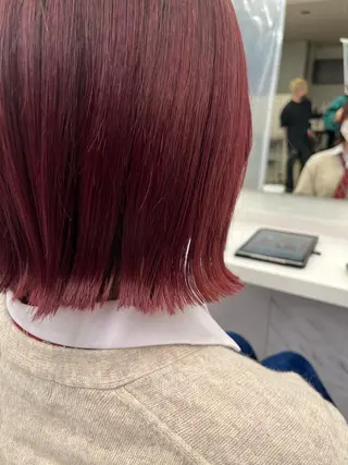 セミロング 艶カラー の達人のヘアスタイル