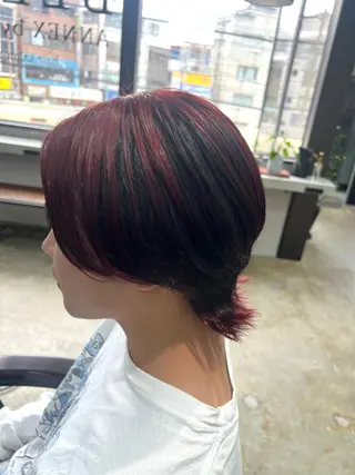 カラー ルシ🌈/ハイトーン デザインカラー/町田のヘアスタイル