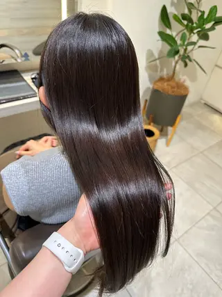ロング カラー ヘアアレンジ タイトボブ個性派カラ ーAKANEのヘアスタイル