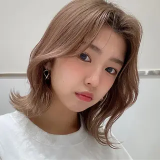 ミディアム カラー ヘアアレンジ 小野寺瑞希 /最小顔カットのヘアスタイル