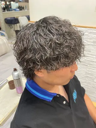 ショート パーマ メンズ ❄️メンズカット 落合諒❄️のヘアスタイル