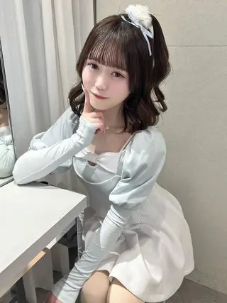 ミディアム ヘアアレンジ 🩰ピンクベージュ 💞midori💞のヘアスタイル