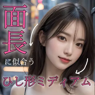 ミディアム カラー 韓国ヘア♡ 顔まわりカットayaのヘアスタイル