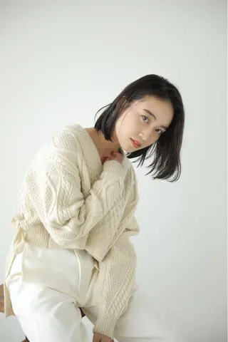 ミディアム カラー パーマ ヘアアレンジ マツエク・マツパ 田中 鈴乃のヘアスタイル