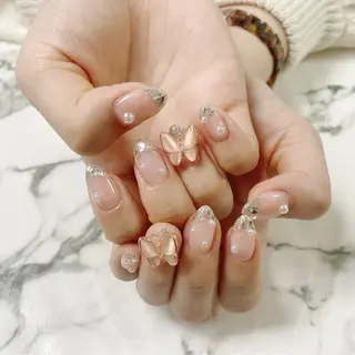 ロング カラー ネイル Q Free nailsのネイルデザイン