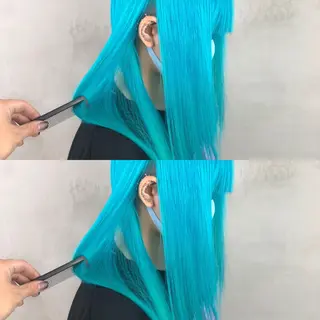 ロング カラー 💜ハイトーン💛 マジカルかいちゃんのヘアスタイル