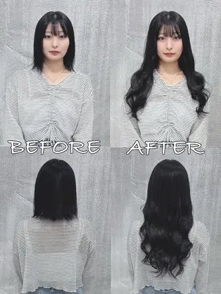 ロング カラー ヘアアレンジ LIP 大阪本店 エクステ 堀谷和孝のヘアスタイル