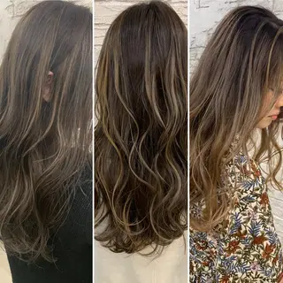セミロング 🇺🇸ハイライト特 化美容師🇺🇸漆沢のヘアスタイル