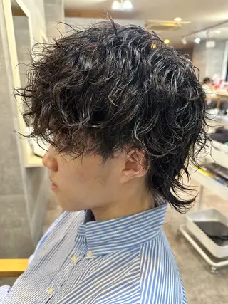 ショート パーマ メンズ Bleachi 大宮West所属・鈴木拓也 メンズカットのヘアスタイル