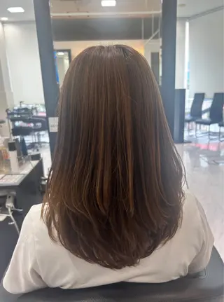 セミロング 🍊小川実里🍊 /カラーレイヤーのヘアスタイル