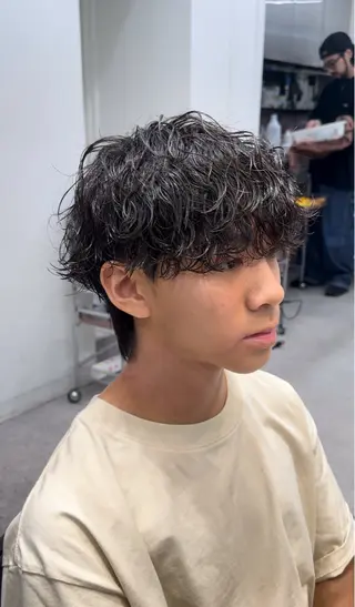 ショート カラー パーマ メンズ Men's salon fifth 渋谷【メンズサロン フィフス】所属・fifth/堀 佳樹のヘアスタイル