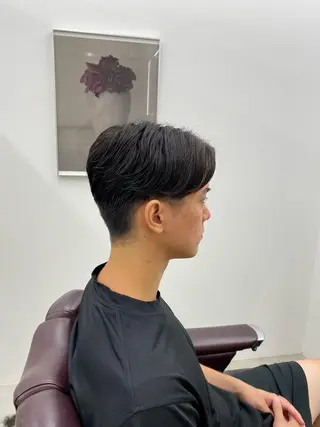 ショート メンズ メンズカット/セ ンターパート/Ryuのヘアスタイル