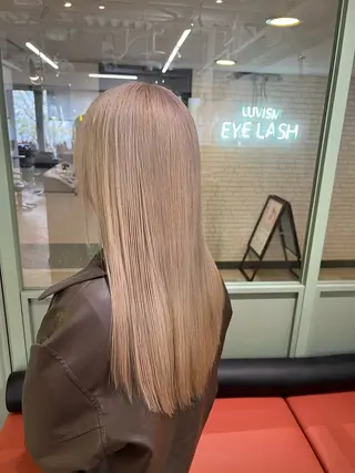 ロング カラー ベージュ/髪質改善 新潟/万代/井上佑のヘアスタイル