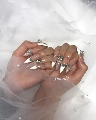 ネイル メラク難波/長さだし パラジェルフィルインのネイルデザイン