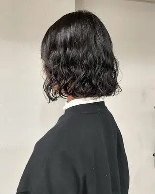 ミディアム カラー パーマ 表参道/髪質改善・ 透明感 colorのヘアスタイル