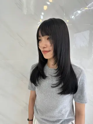 ロング 縮毛矯正💎髪質改善 艶カラー/木下のヘアスタイル