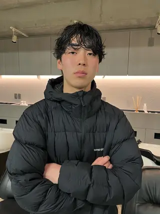 ショート カラー パーマ メンズ 表参道/髪質改善・ 透明感 colorのヘアスタイル