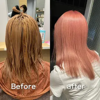 セミロング カラー salowin梅田茶屋町suite所属・ハイトーンヘア/ 島崎　タクミのヘアスタイル