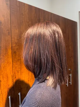 ミディアム カラー 阿比留 淳子のヘアスタイル