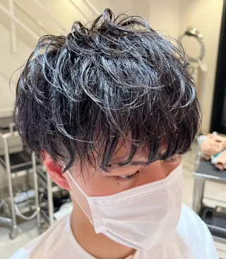 ミディアム パーマ メンズ メンズパーマ 特化/京橋/栗野のヘアスタイル