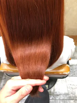 ミディアム カラー パーマ 新宿✨顔周りカット 韓国ヘア/坂本亜裟海のヘアスタイル