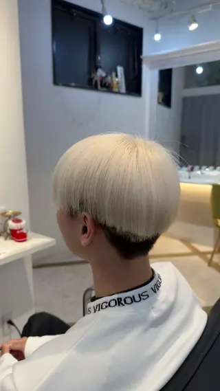 カラー メンズ せいと/ウルフ/ ハイトーン/インナーのヘアスタイル