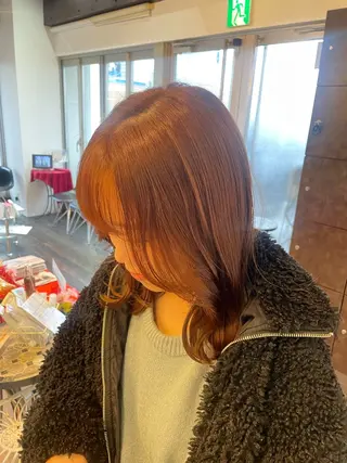 セミロング カラー 🤎韓国ヘア ベージュ まゆか🤎のヘアスタイル